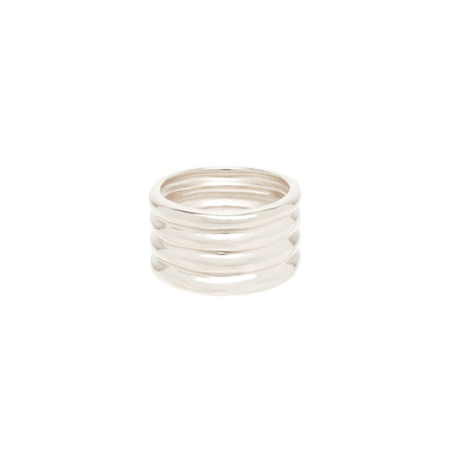 Jewelry Wildthings Collectables | Stripe Bamboo Ring Gold