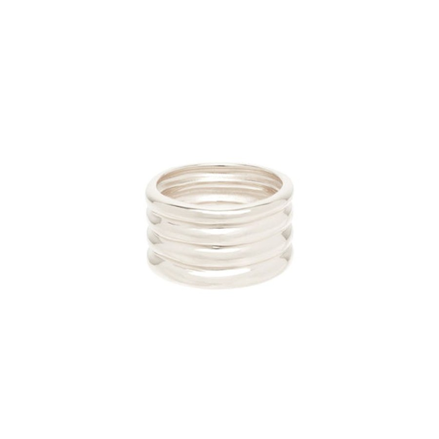 Jewelry Hermina Athens | Miss Daisy Ring White, Blue + Clear