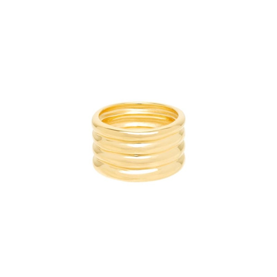 Jewelry Hermina Athens | Fedra Pearl Ring Pearl + Gold